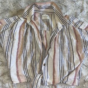 American Eagle cropped flannel